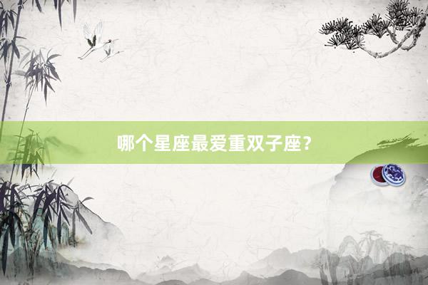 哪个星座最爱重双子座？